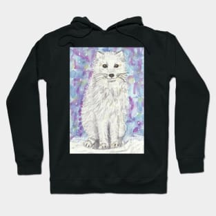 Artic fox wildlife art Hoodie